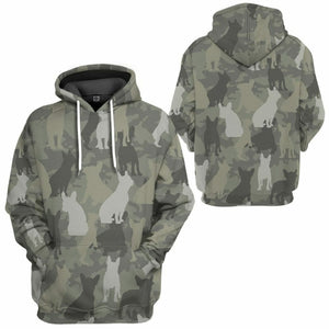 3D French Bulldog Camo Custom Tshirt Hoodie Apparel