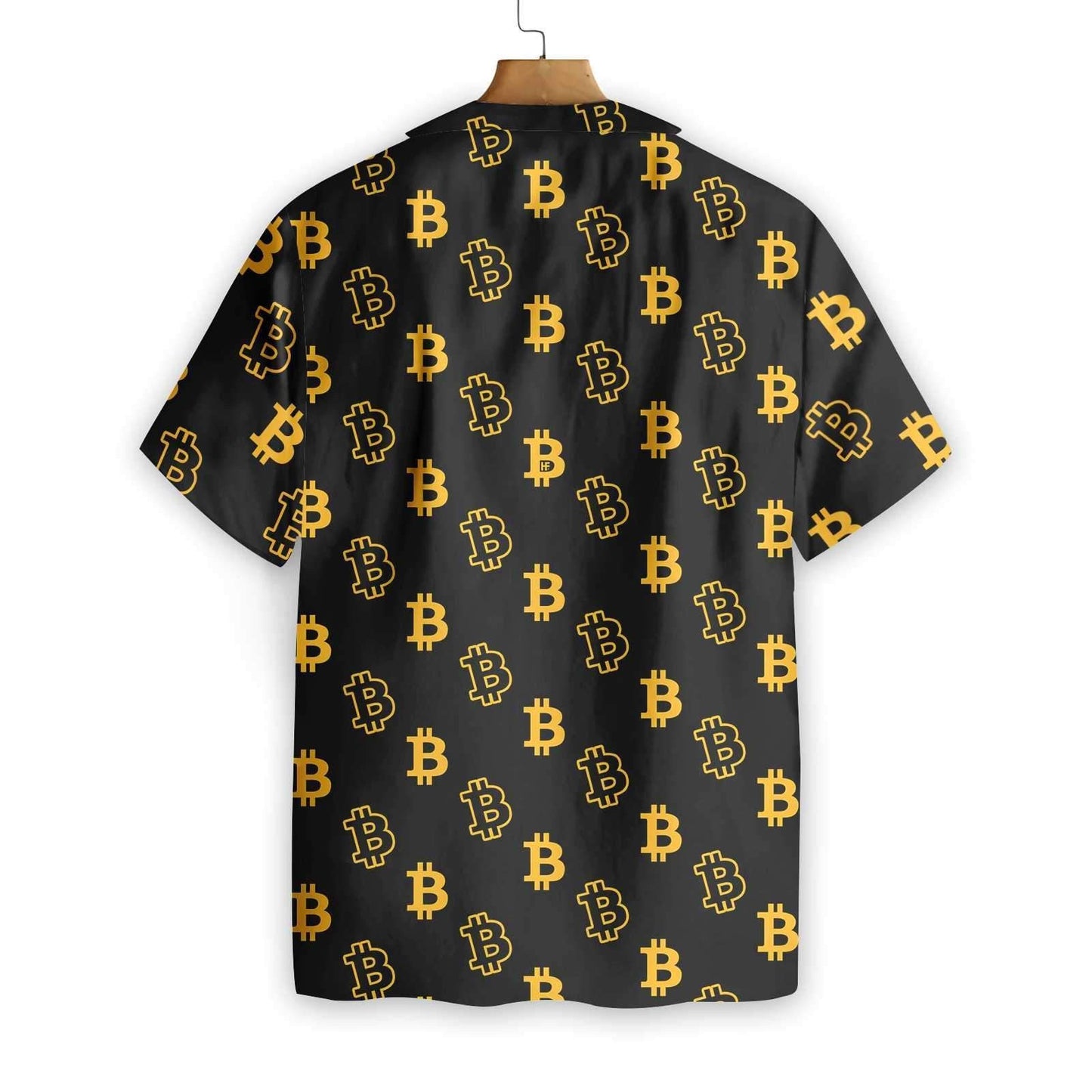 Seamless Bitcoin Gold And Black Design Hawaiian Shirt,Hawaiian Shirt Gift, Christmas Gift