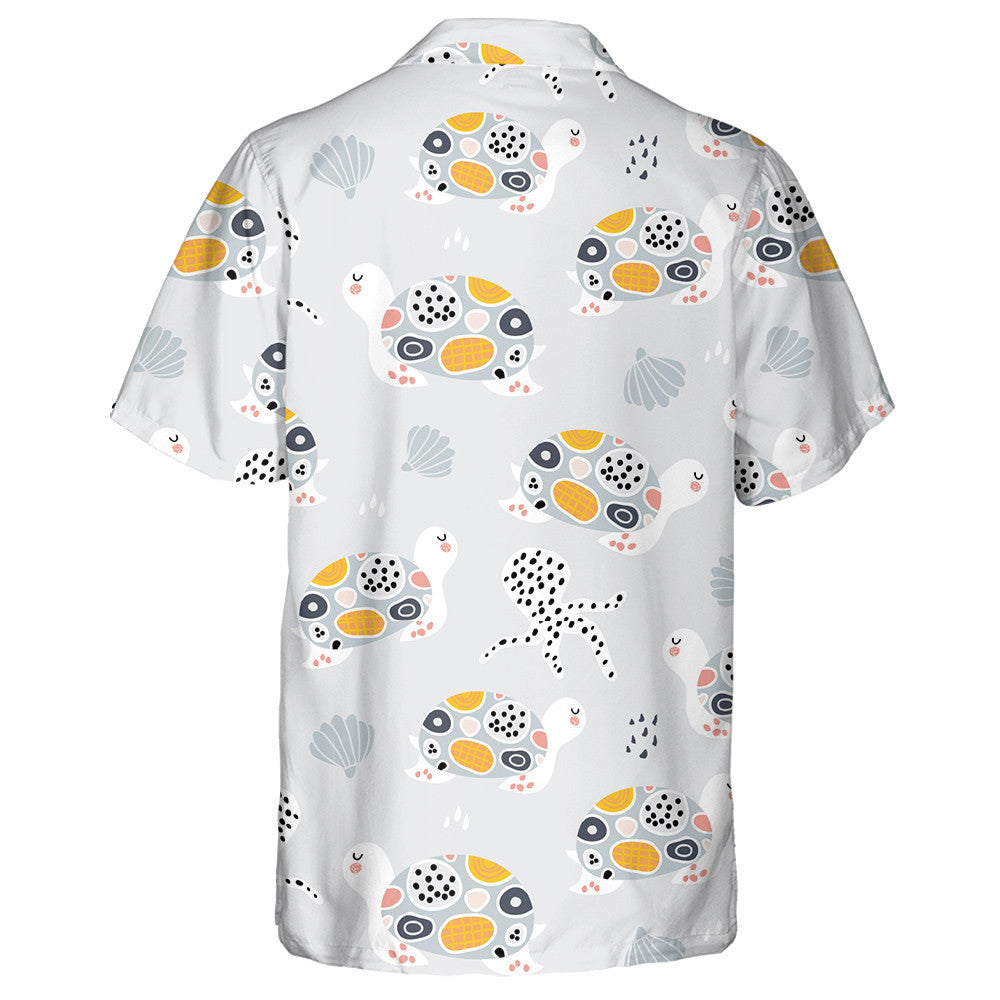 Marine With Cute Turtles Undersea Texture Hawaiian Shirt,Hawaiian Shirt Gift, Christmas Gift
