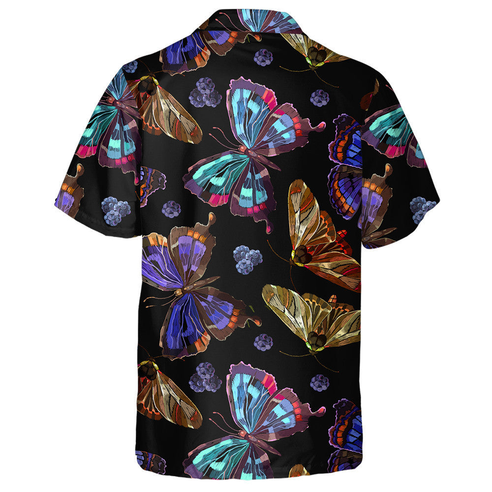 Téama Bróidnéireacht Féileacáin Agus Caora Oíche Ealaíne Gairdín Léine Haváís, Bronntanas Léine Haváís, Bronntanas Nollag