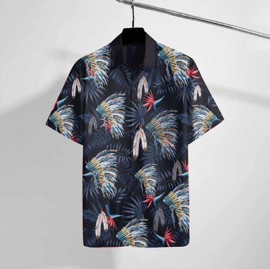 Native Tropical Leaf With Mexican Headband Hawaiian Shirt,Hawaiian Shirt Gift, Christmas Gift