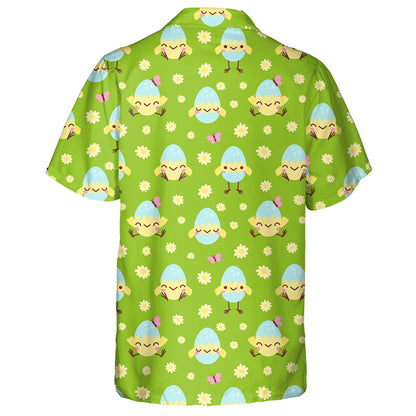 Cute Baby Chickens With Yellow Daisy Flowers Hawaiian Shirt, Hawaiian Shirt Gift, Christmas Gift