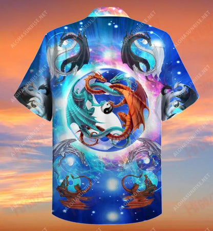 Ceann Yang Dragon Léine Gearr Muinchille Gearr Samhraidh Léinte Haváís T Léinte Haváís Saincheaptha Patrún Léine Haváís, Bronntanas Léine Haváís, Bronntanas Nollag