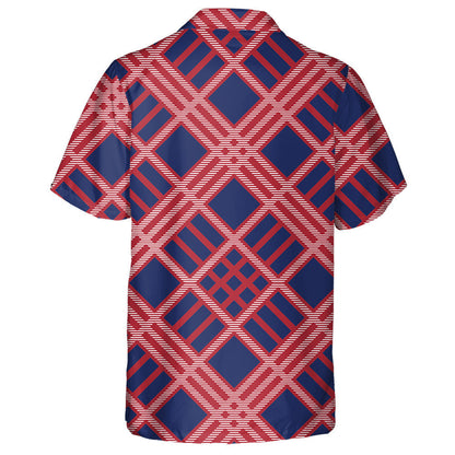 Dathanna Bratach Mheiriceánach Tírghrá I bPatrún Gingham Plaid Léine Haváís, Bronntanas Léine Haváíais, Bronntanas Nollag