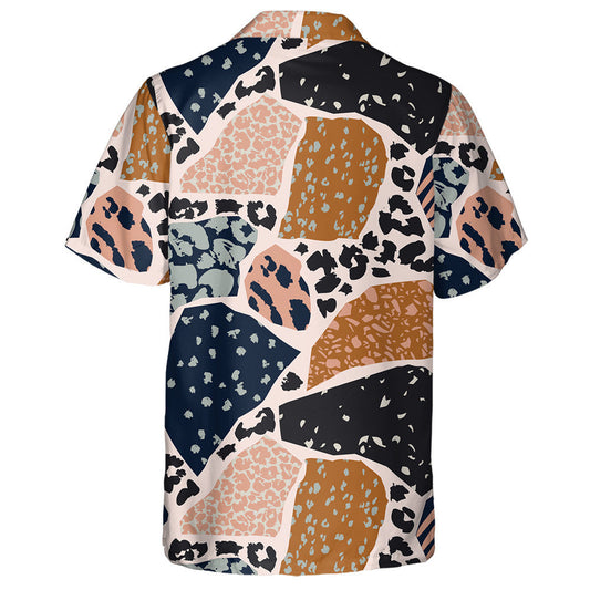 Animal Skin Leopard Spotted And Geometric Shapes Hawaiian Shirt, Hawaiian Shirt Gift, Christmas Gift