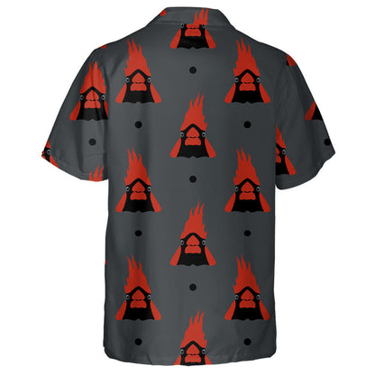 Funny Faces Of Red Cardinal Bird Geometrical Animal Hawaiian Shirt, Hawaiian Shirt Gift, Christmas Gift
