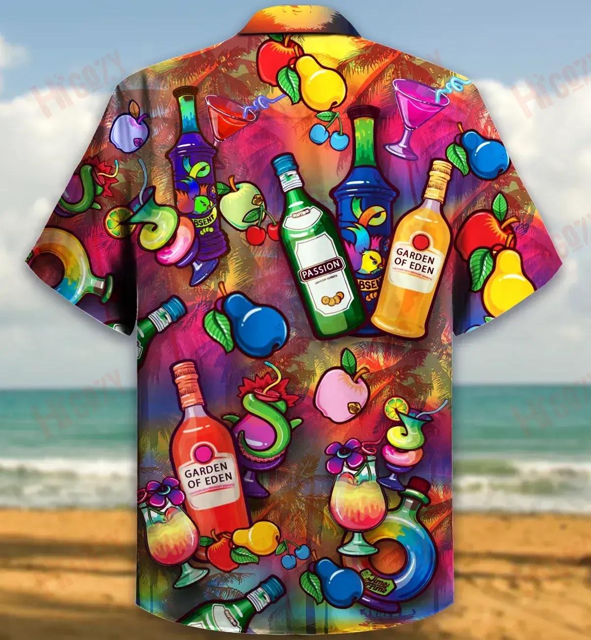 Cocktail Is Therapy Unisex Short Sleeve Shirt Summer Aloha Shirt Best Hawaiian Shirts Hawaiian Shirts For Men, Hwaiian For Gift