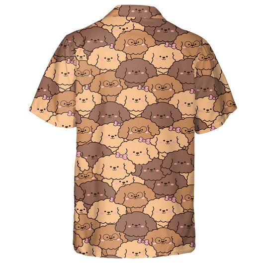 Friendly Baby Dogs Character In Cartoon Background Hawaiian Shirt, Hawaiian Shirt Gift, Christmas Gift