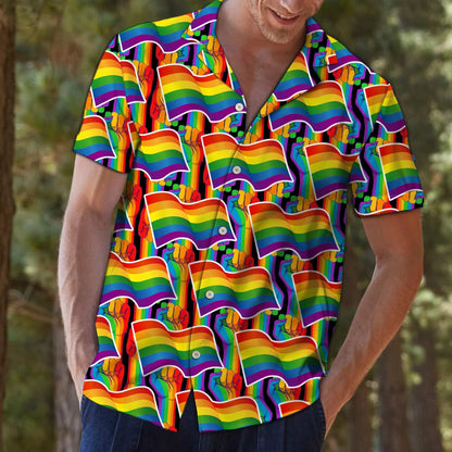 Love Is Love Gay Pride Lgbt Pattern Hawaiian Shirt, Hawaiian Shirt Gift, Christmas Gift
