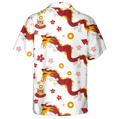 Boinn Dragon Síneacha Agus Tine agus Bláthanna Léine Haváís, Bronntanas Léine Haváíais, Bronntanas Nollag