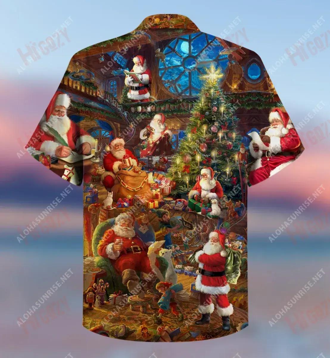 Teach Daidí na Nollag Léine Ghearr Haváís Aigéan Léinte T Haváíacha Léinte Trópaiceacha D'Fhir Léinte haváíais d'Fhir, Bronntanas Léine Haváíais, Bronntanas Nollag