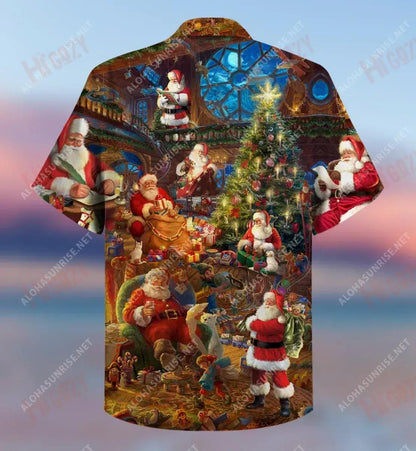 Teach Daidí na Nollag Léine Ghearr Haváís Aigéan Léinte T Haváíacha Léinte Trópaiceacha D'Fhir Léinte haváíais d'Fhir, Bronntanas Léine Haváíais, Bronntanas Nollag