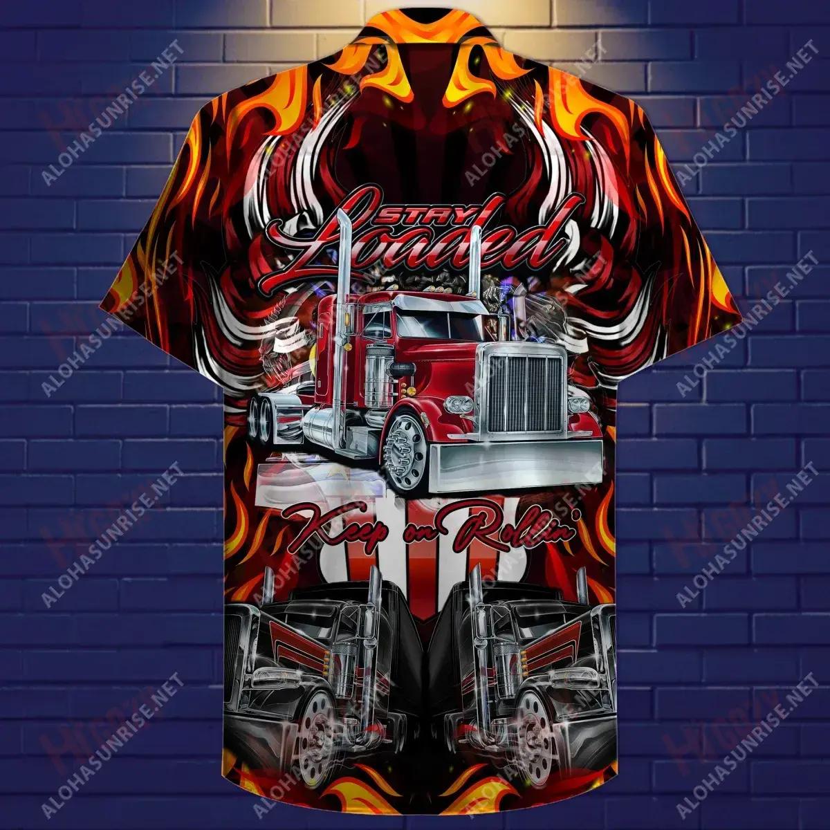 Lean ort ag Rolladh Tiománaithe leoraí Léine Gearr Muinchille Unisex Caitheamh aimsire Léinte Haváíais is Fearr Léinte Haváise Greannmhar, Bronntanas Léine Haváís, Bronntanas Nollag