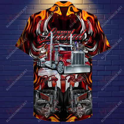 Lean ort ag Rolladh Tiománaithe leoraí Léine Gearr Muinchille Unisex Caitheamh aimsire Léinte Haváíais is Fearr Léinte Haváise Greannmhar, Bronntanas Léine Haváís, Bronntanas Nollag