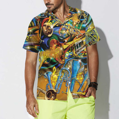 Cool Musical Instrument Saxophone Hawaiian Shirt,Hawaiian Shirt Gift, Christmas Gift