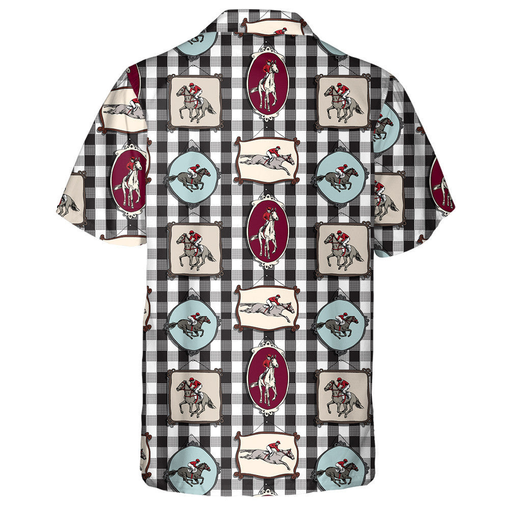 The Running Beautiful Horse And Rider Portrait Hawaiian Shirt, Hawaiian Shirt Gift, Christmas Gift