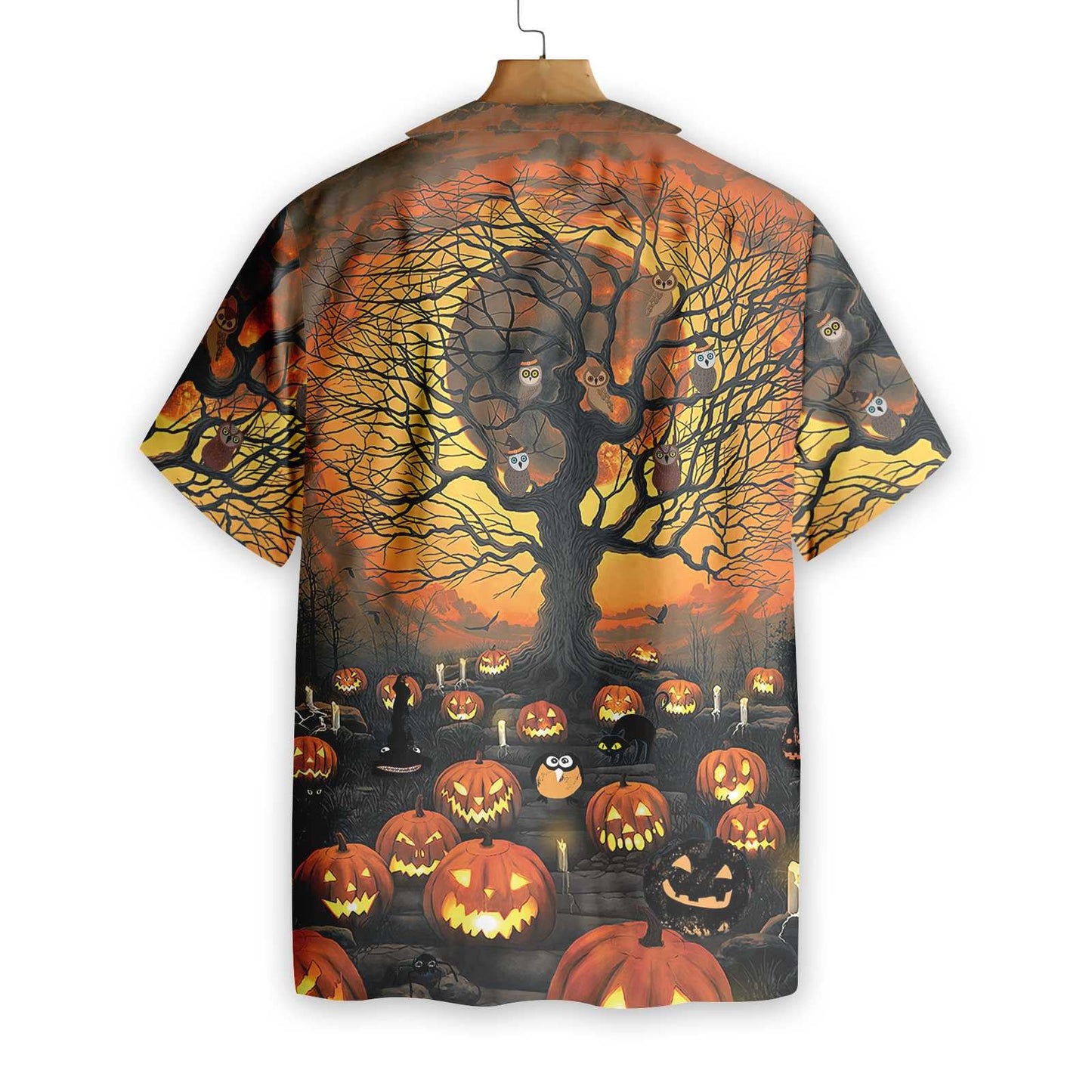 Pumpkin Night Eerie Silence Design Hawaiian Shirt,Hawaiian Shirt Gift, Christmas Gift