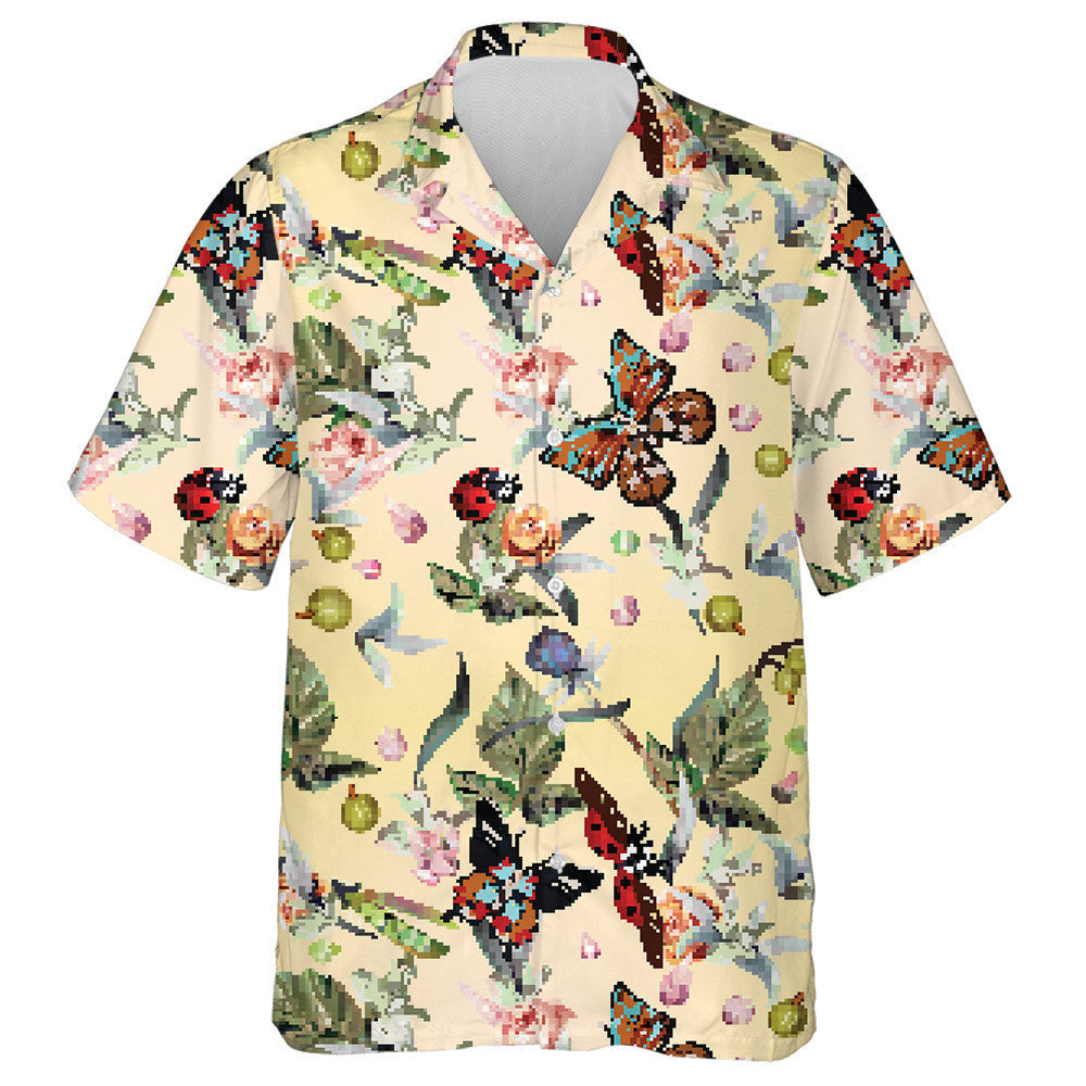 Téama Samhradh Le Féileacáin Lámh-tharraingthe Agus Bláthanna Léine Haváís, Bronntanas Léine Haváíais, Bronntanas Nollag