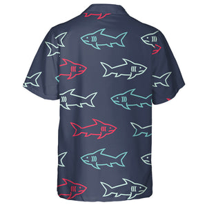 Multicolor Funny Sardines And Polka Dots On White Design Hawaiian Shirt, Hawaiian Shirt Gift, Christmas Gift