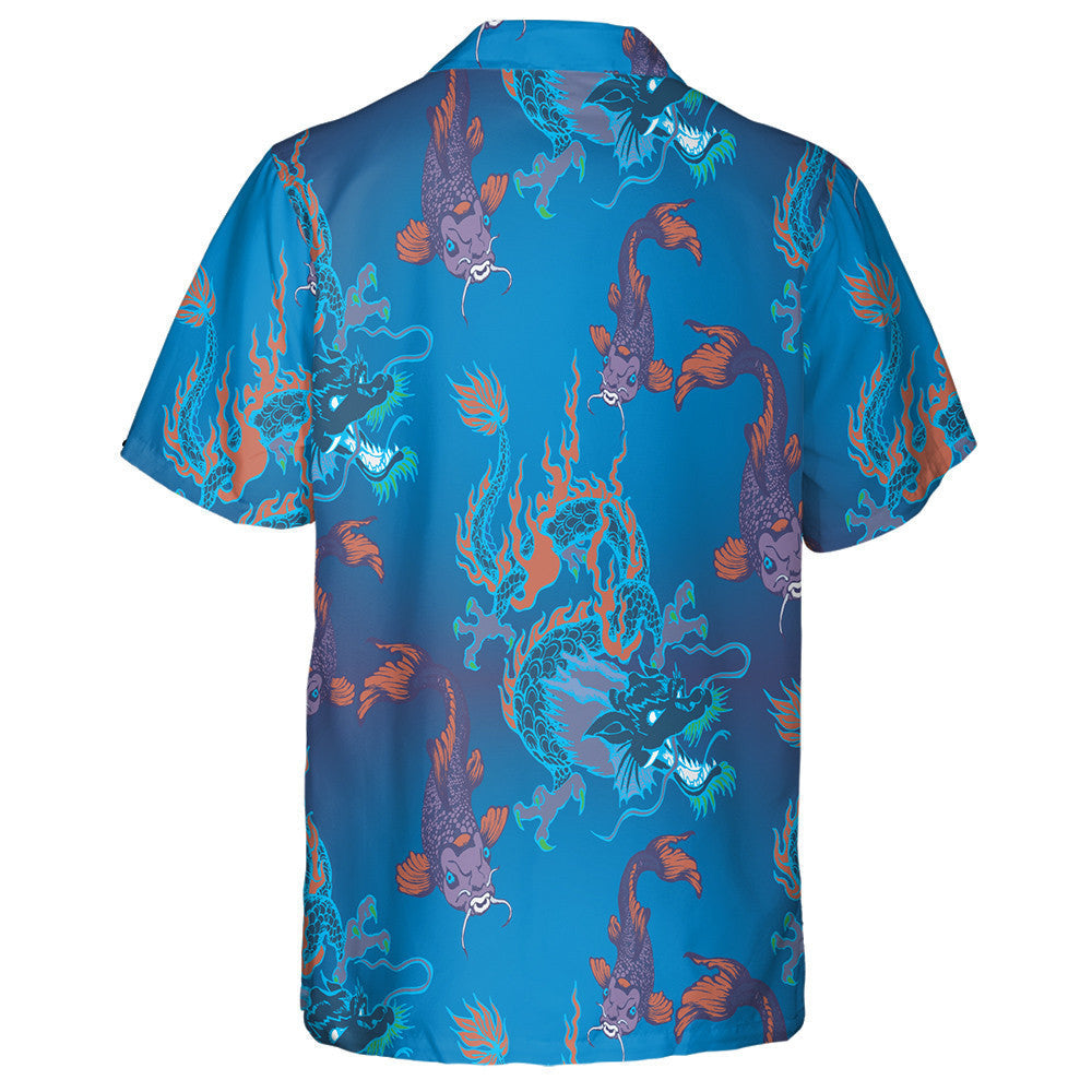Nice Fishes And Dragons In Asian Style Hawaiian Shirt, Hawaiian Shirt Gift, Christmas Gift