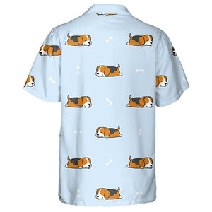 Cute Beagle Puppy Sleeping With Bone Hawaiian Shirt,Hawaiian Shirt Gift, Christmas Gift