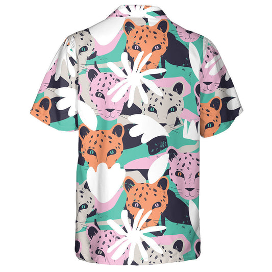 Stylish Artistic African Leopard Face In Jungle Hawaiian Shirt, Hawaiian Shirt Gift, Christmas Gift