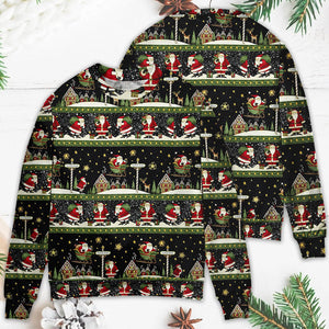 Christmas Santa Claus Big Night Ugly Christmas Sweater, Christmas Ugly Sweater, Christmas Gift, Gift Christmas 2024