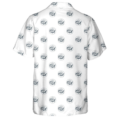 Made In USA Country Gray Watermark Pattern Hawaiian Shirt, Hawaiian Shirt Gift, Christmas Gift
