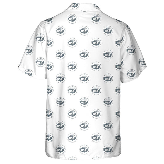 Made In USA Country Gray Watermark Pattern Hawaiian Shirt, Hawaiian Shirt Gift, Christmas Gift