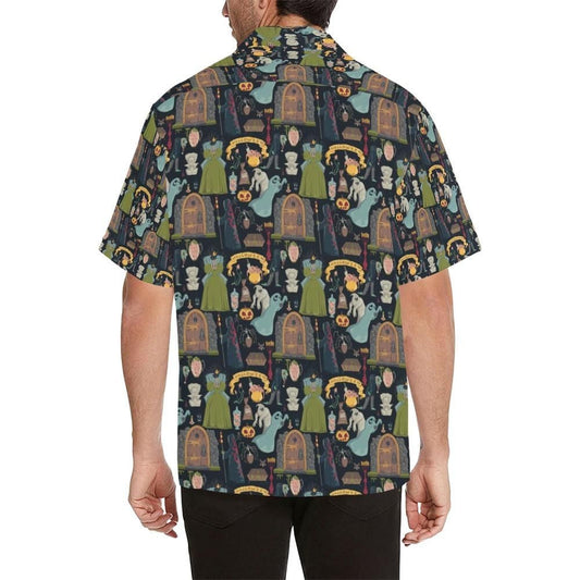 Creepy Graveyard On Halloween Night Dramatic Hawaiian Shirt,Hawaiian Shirt Gift, Christmas Gift