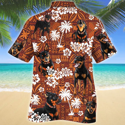 Madra Pionála Mionúr Dílseach Ar Phatrún Dearg na Treibhe Léine Haváís, Bronntanas Léine Haváíais, Bronntanas Nollag