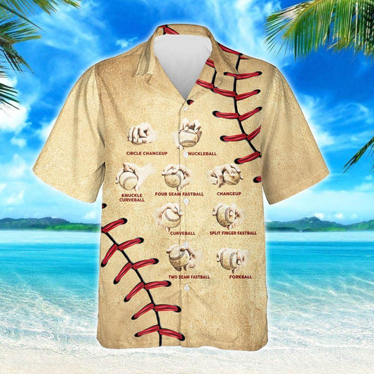 Baseball Pitching Grips Hawaiian Shirt,Hawaiian Shirt Gift, Christmas Gift