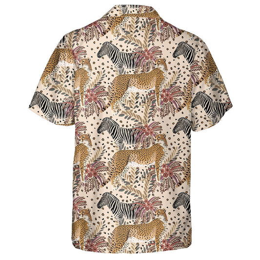 The Spots Of The Leopard Skins And Zebra Hawaiian Shirt,Hawaiian Shirt Gift, Christmas Gift