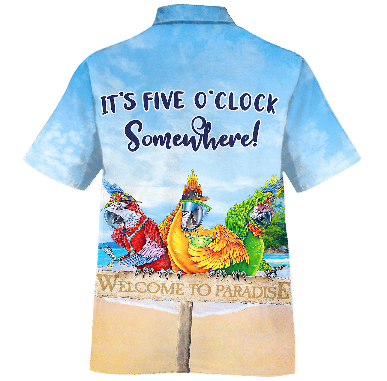 Parrot Fáilte Go Dearadh Paradise Léine Haváís, Léine Haváís, Bronntanas Nollag