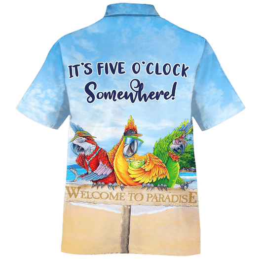 Parrot Fáilte Go Dearadh Paradise Léine Haváís, Léine Haváís, Bronntanas Nollag