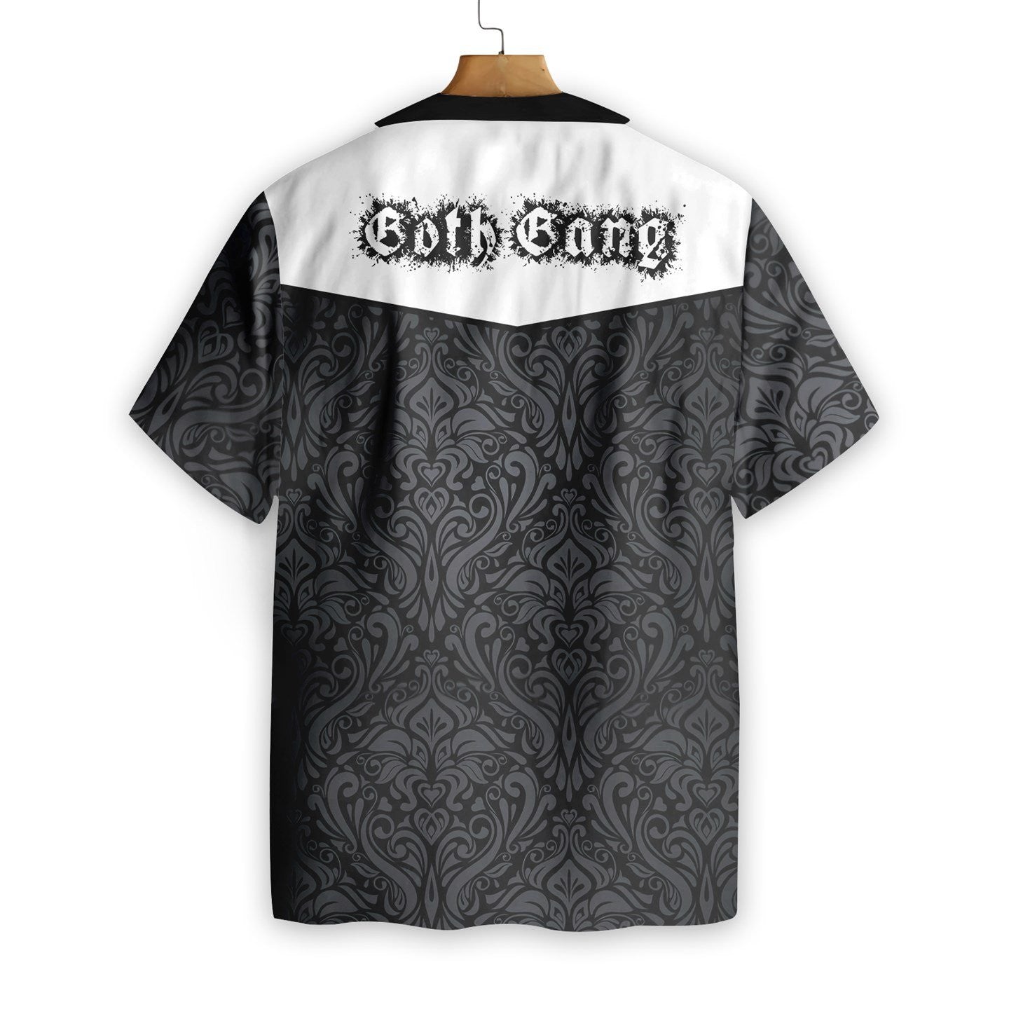 Goth Gang Cross Black Design Hawaiian Shirt,Hawaiian Shirt Gift, Christmas Gift