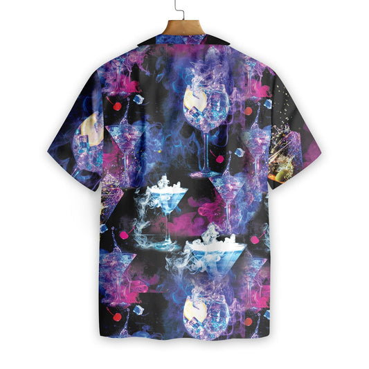 Cocktail Bartender Magical Purple and Pink Theme Hawaiian Shirt, Hawaiian Shirt Gift, Christmas Gift