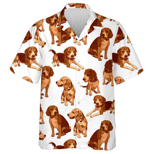 White Background With Sad Beagles Dog Hawaiian Shirt, Hwaiian For Gift