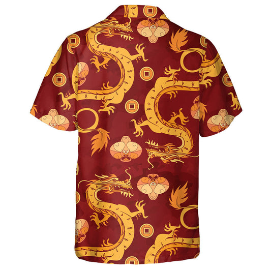 Dragain Óir Agus Magairlíní Léine Haváí Ornáid Síneach, Bronntanas Léine Haváí, Bronntanas Nollag