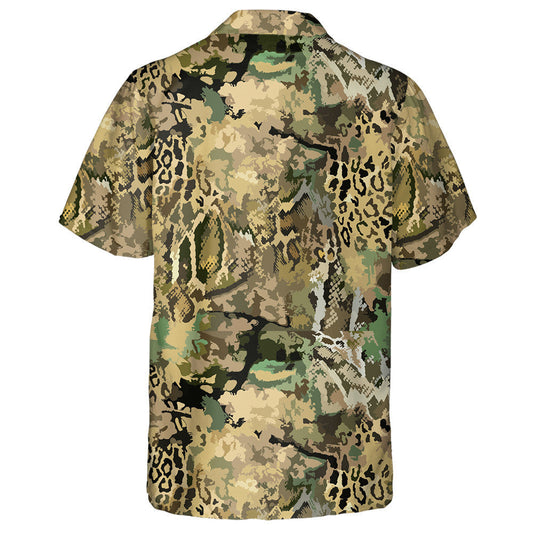 Colored Leopard Snake And Zebra Camouflage Style Hawaiian Shirt, Hawaiian Shirt Gift, Christmas Gift