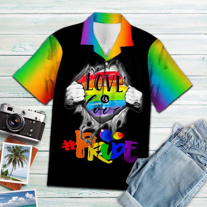 Love Is Love Pride Lgbt Rainbow Design Hawaiian Shirt, Hawaiian Shirt Gift, Christmas Gift