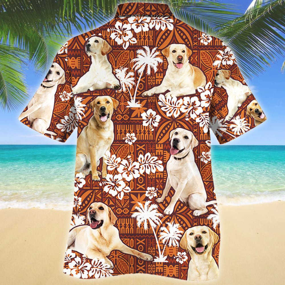 Lovers Madraí Bright Labrador Retriever Patrún Dearg Treibhe Léine Haváís, Bronntanas Léine Haváís, Bronntanas Nollag