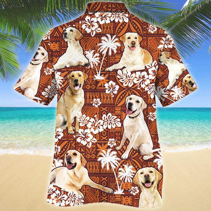 Lovers Madraí Bright Labrador Retriever Patrún Dearg Treibhe Léine Haváís, Bronntanas Léine Haváís, Bronntanas Nollag