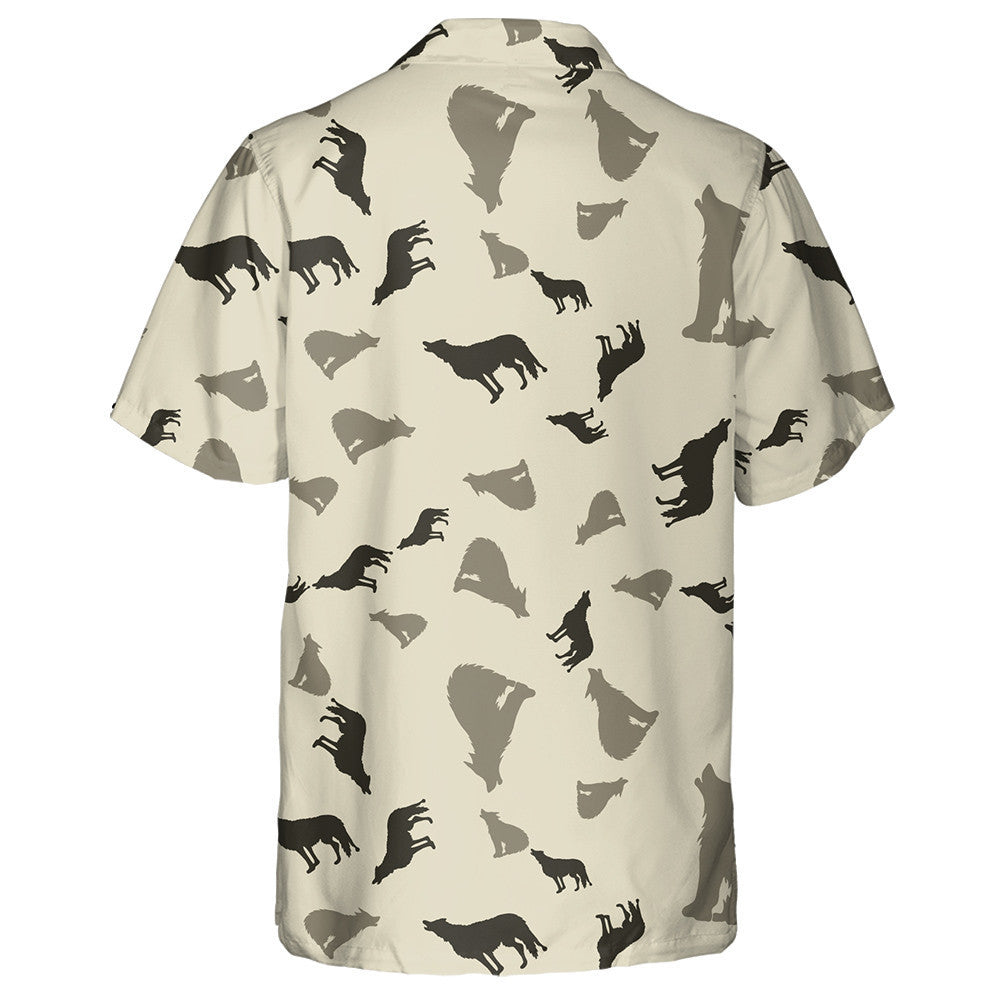 Silhouettes Of Howling Mac Tíre Ar Chúlra Donn Léine Haváís, Bronntanas Léine Haváís, Bronntanas Nollag