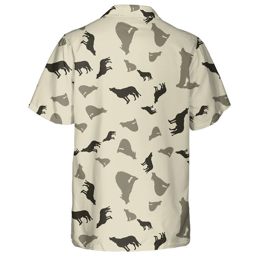 Silhouettes Of Howling Mac Tíre Ar Chúlra Donn Léine Haváís, Bronntanas Léine Haváís, Bronntanas Nollag