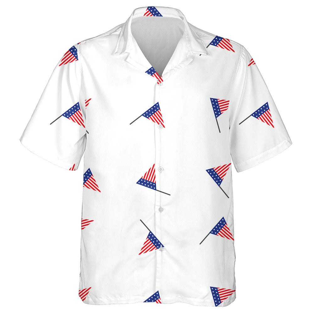 American Attribute Triangle Flag White Background Hawaiian Shirt, Hawaiian For Gift