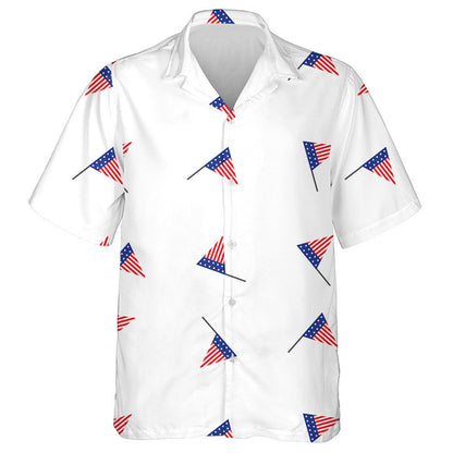 American Attribute Triangle Flag White Background Hawaiian Shirt, Hawaiian For Gift