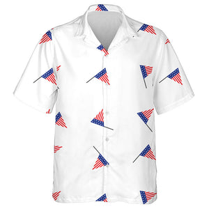 American Attribute Triangle Flag White Background Hawaiian Shirt, Hawaiian For Gift