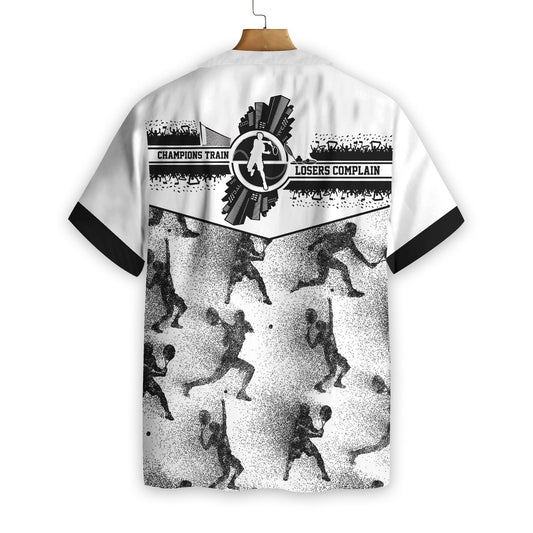 Cool Champions Train Losers Complain Tennis Design Hawaiian Shirt, Hawaiian Shirt Gift, Christmas Gift