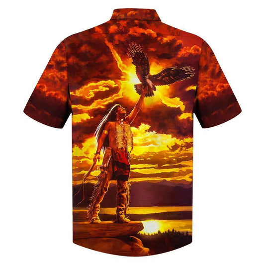 Meiriceánach Dúchasach Radharc Álainn an Chinn agus an Iolair Léine Haváís, Bronntanas Léine Haváíais, Bronntanas Nollag